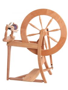 Traditional Spinning Wheel Double Drive Lacquered